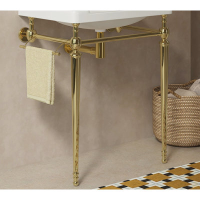 28" Freestanding Bathroom Console Iron Leg, NO Basin And Faucet