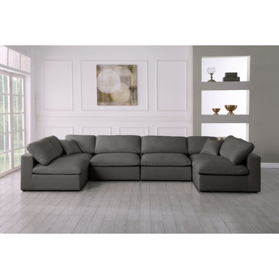 Jocqua Velvet U-Shaped Sectional Reversible
