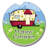 Stoneware Round 2 Piece Car Coaster Set