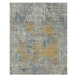Annastaziah Abstract Handmade Hand-Knotted Indoor Use Only Area Rug in Gray/Blue/Yellow
