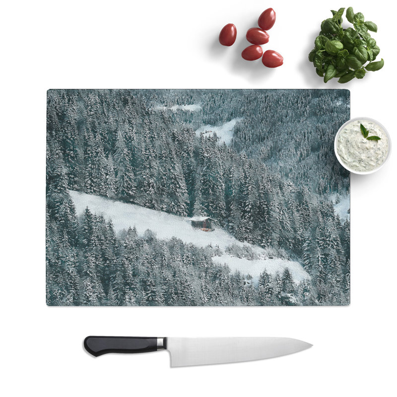 Winter Forest Vol.10 Painting Chopping Board, 0.4cm H x 28.5cm W x 39cm L