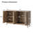 55" Organizer Walnut Garage Storage Cabinet with Curved Edges, 4 Doors & Adjustable Shelves