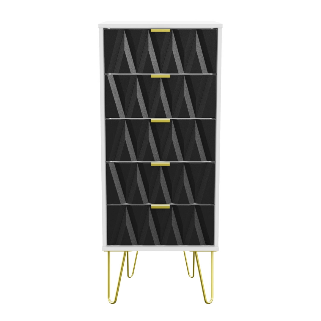 Fully Assembled Diamond 5 Drawer 45Cm W