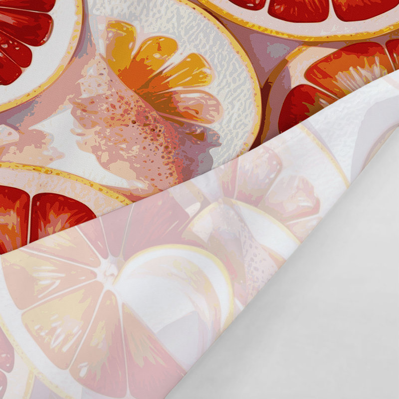Tapisserie murale fruit pamplemousse blanc, 51 po x 60 po