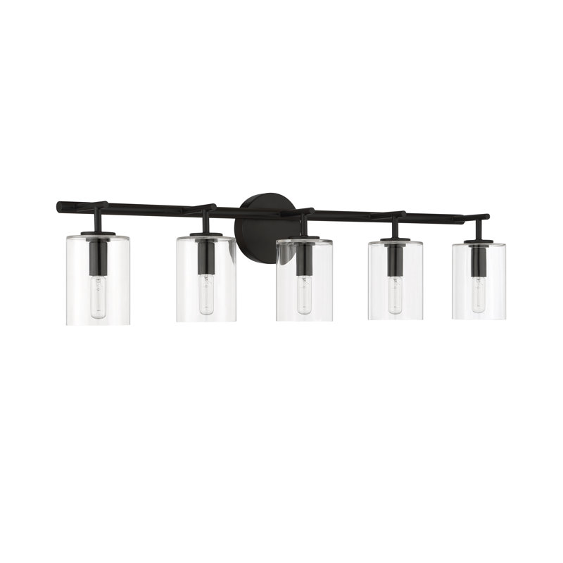 Éclairage pour meuble-lavabo 5 lumières Julessa, Noir
