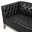 Canapé Chesterfield en cuir PU avec capitonnage à boutons-868633442