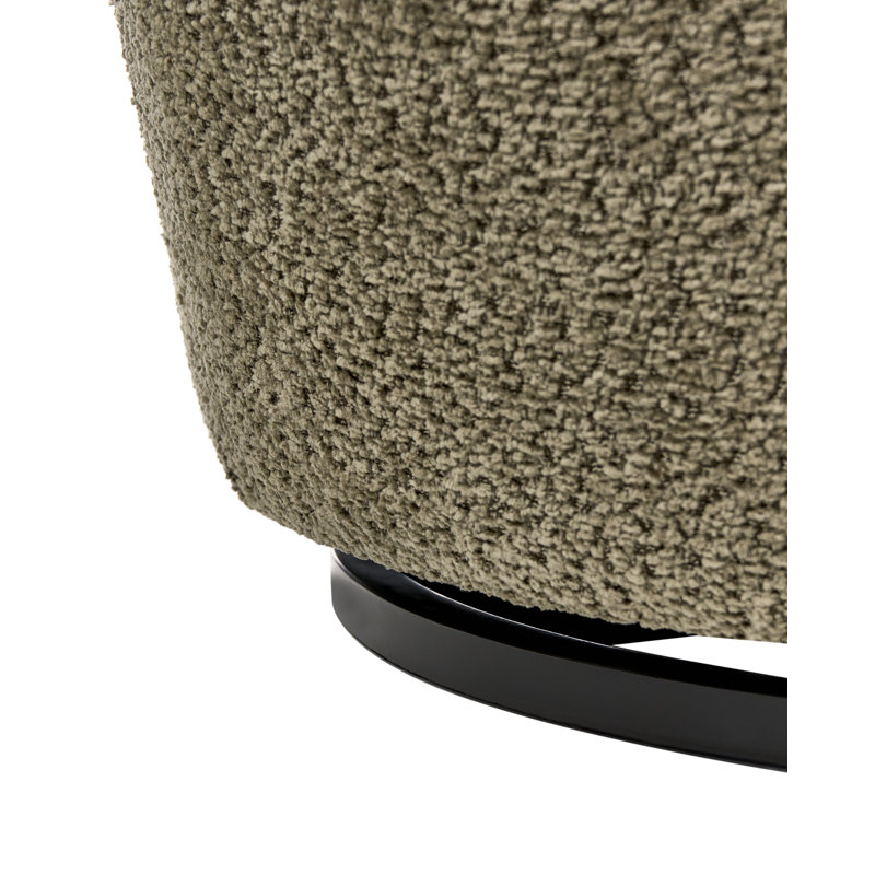 Telitha Upholstered Chenille Swivel Armless
