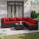 7-Piece L-Shaped All-Weather Wicker Sectional Sofa Set with Cushion and Coffee Table
