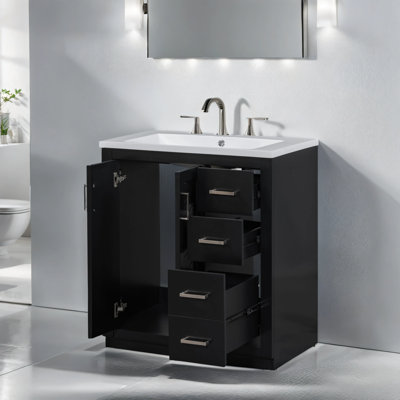 Meuble-lavabo simple 30 po avec plateau en résine Campeaux