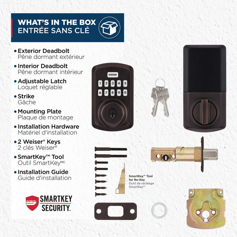 Powerbolt 3 Keyless Entry Door Lock Electronic Deadbolt, Venetian Bronze