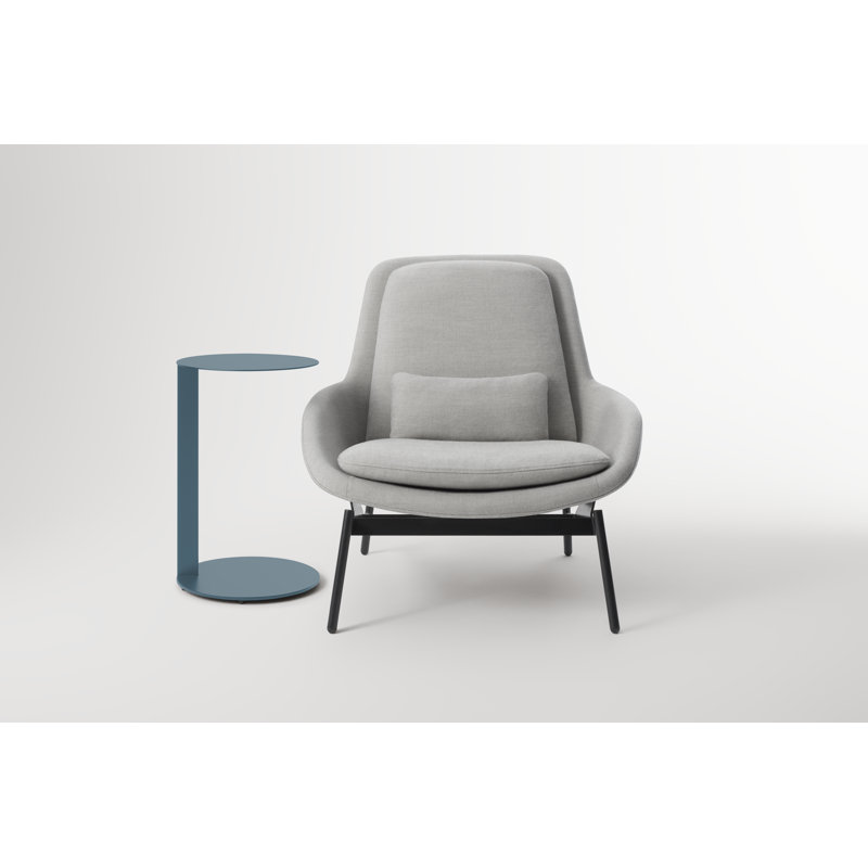 Note End Table, Marine Blue, 21.8" H x 16" W x 16" D