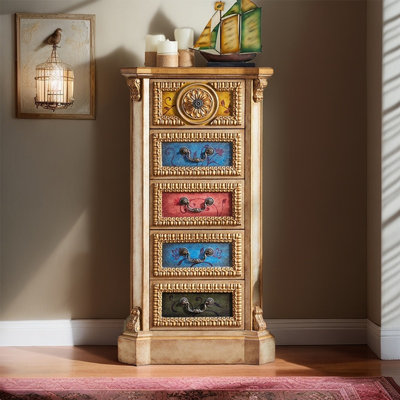 American country style painted drawer accent chest