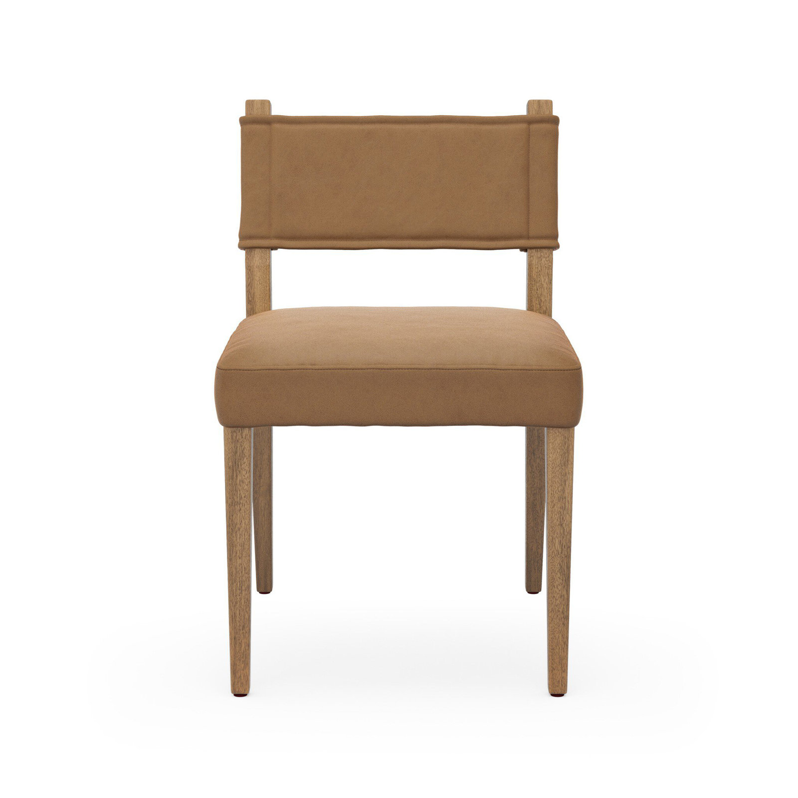 Lorretta Leather Side Chair, Natural, Leather Maestro Camel