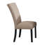 Chaise rembourrée en lin beige