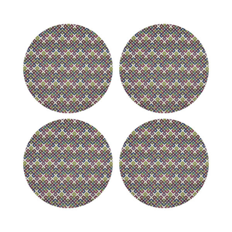 Infinity Knot Original Vegan Leather Round Coasters