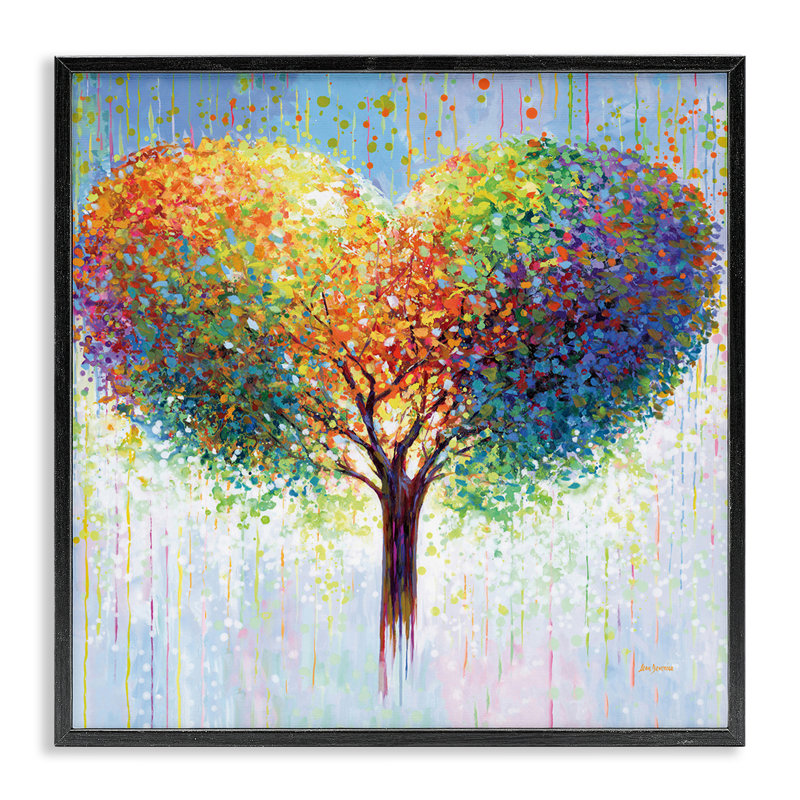  Cœur audacieux, art giclée par Leon Devenice, H 24 po x l 24 po, Giclée encadrée noir minuit