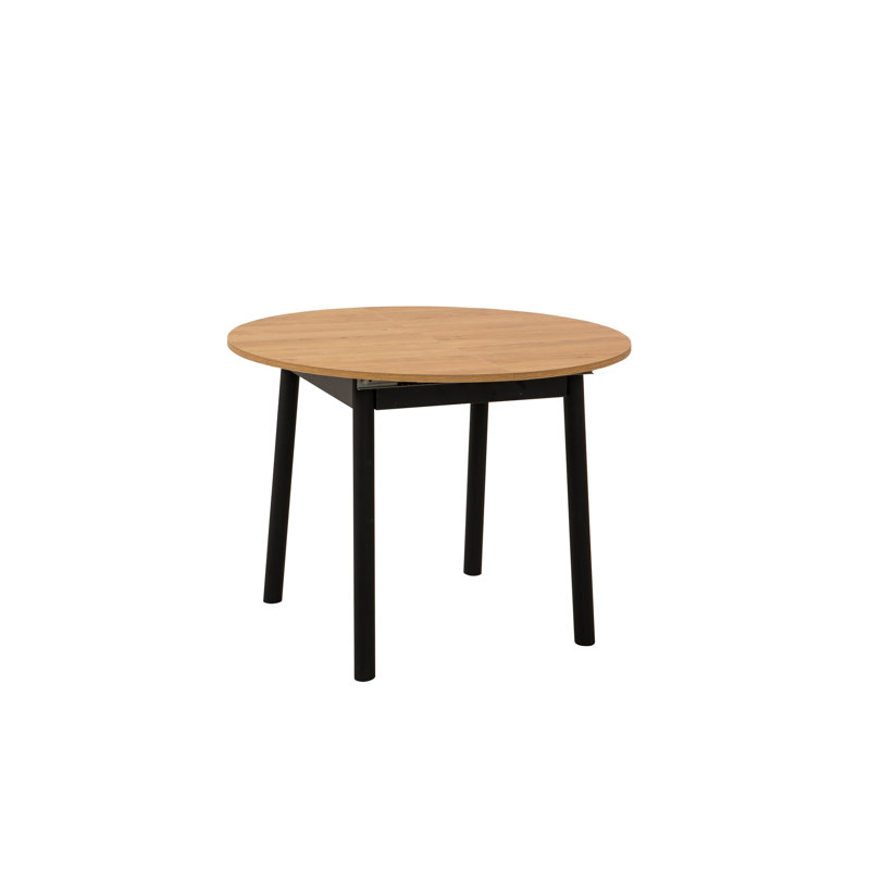 Table de salle à manger extensible D urgu, Beige, Noir