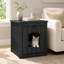 Enceinte de litière pour chat avec porte rabattable, armoire cachée pour chat et table d'appoint, maisonnette en résine résistante aux intempéries-1208738702
