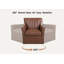 Fauteuil coulissant et pivotant en cuir Savannah