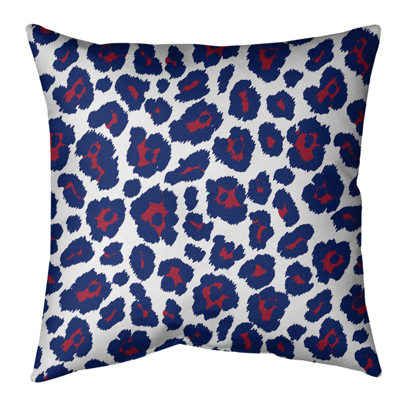 Housse et insert de coussin extérieur Fly, 18" x 18", Blanc / Rouge / Bleu