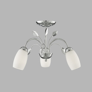 3-Light 50cm Semi Flush Mount
