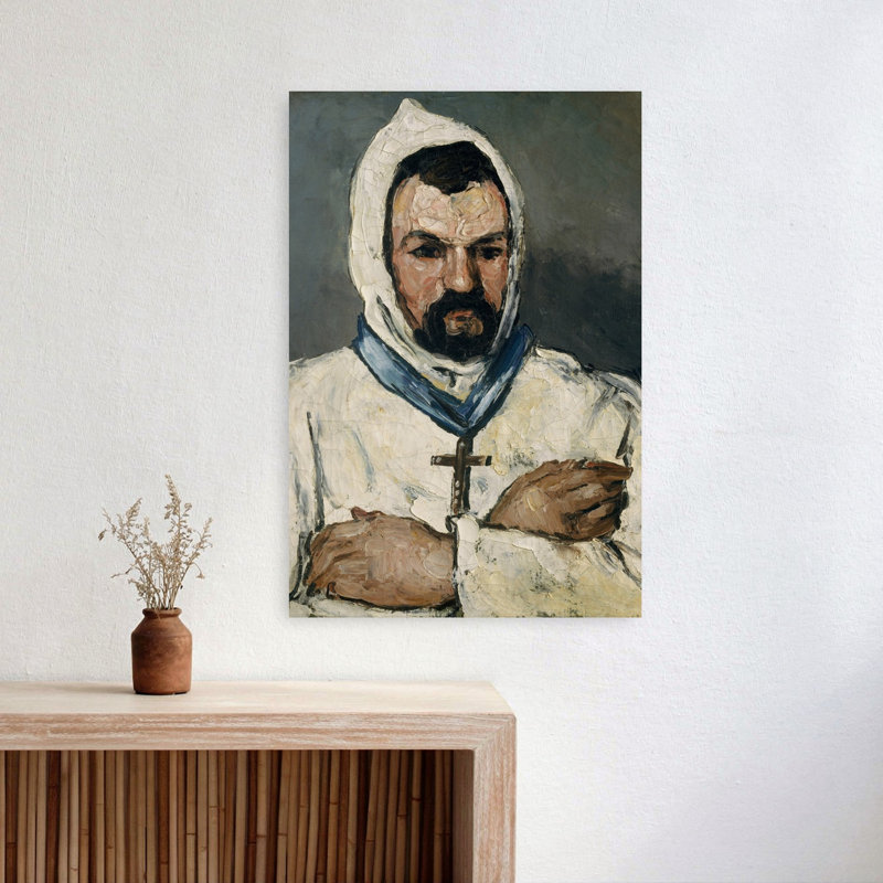 Antoine Dominique Sauveur Aubert, The Artists Uncle, As A Monk, 1866 Impressionist Abstract Contemporary Portrait Wall Art Print by Paul Cezanne - Wrapped Canvas Print