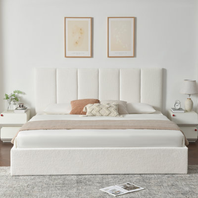 Coletti Hydraulic Lift Up Storage Upholstered Platform Bed