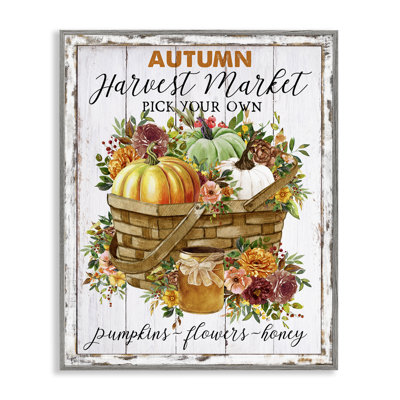 Art mural automne sur toile, marché floral par Creatif Belle