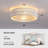 20'' Boho Ceiling Fan with Lights for Bedroom 4 - Light Wood Beaded Flush Mount Dimmable Flush Mount Ceiling Fan