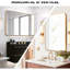 Grand miroir mural rectangulaire doré de 30 po x 40 po pour salle de bain moderne - Non, alliage d'aluminium rouille, verre Hd facile à assembler, aluminium, caractéristiques-131496573