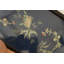 Framed Antique Blue Chinese Koi Fish Design Textile