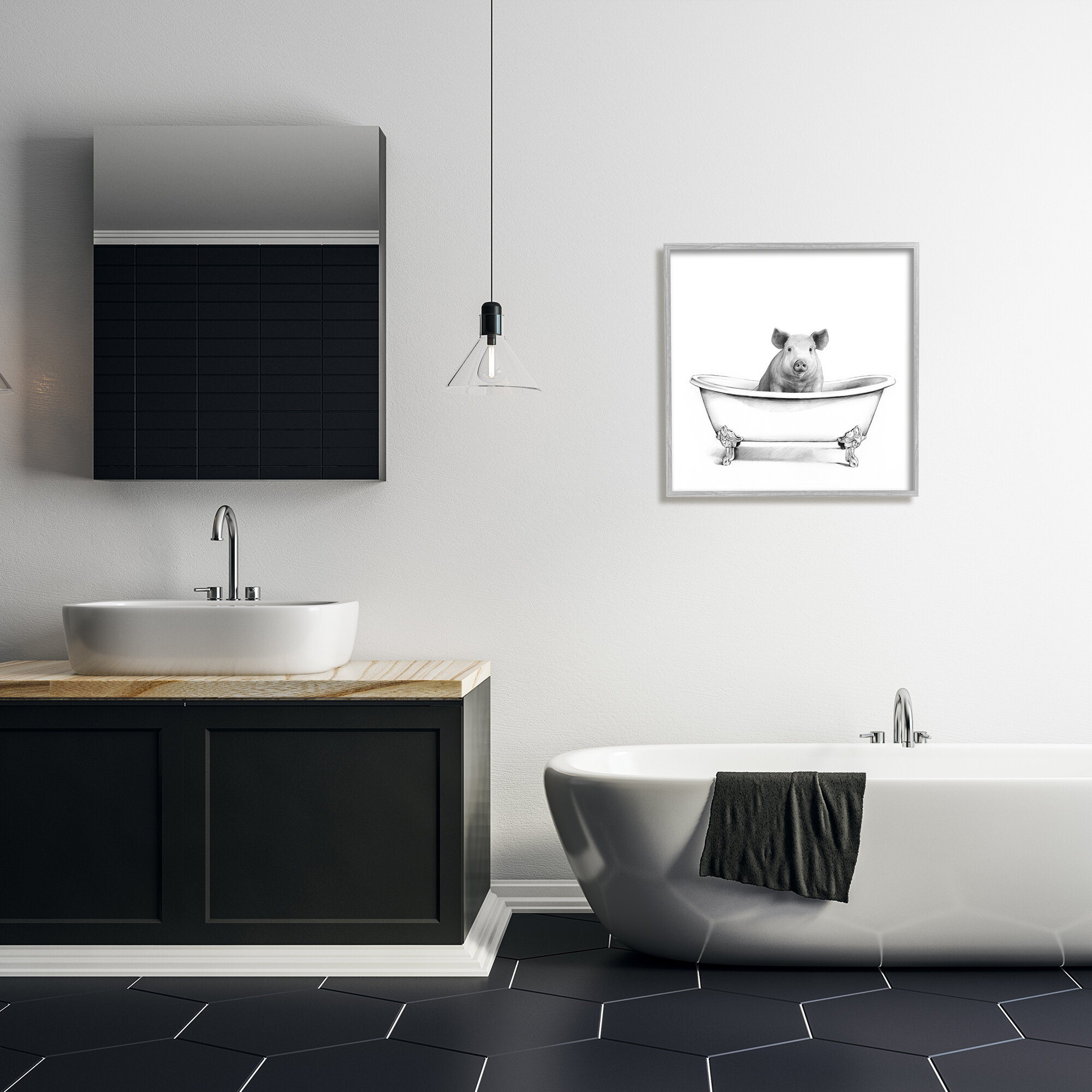 Sketch the bathroom. Bathroom furniture and washbasin. Stock Vector by  ©nadiia.kud.gmail.com 254467976