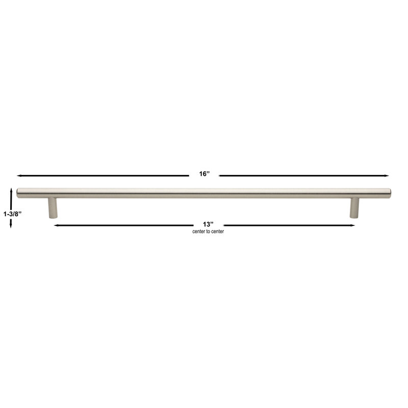 Poignée barre Roman, Acier Inoxydable, 13"
