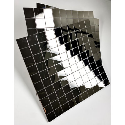 1.25'' W x 1.25'' L Metal Peel and Stick Mosaic Tile