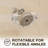 Replacement Kit 5 inch Round 10-Function Shower Head & Stainless Steel Trim-123458094
