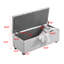 Banc de rangement rembourré 100% lin Heihachi-121254303