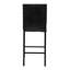 Assise à hauteur de comptoir en métal, 4 chaises en similicuir brun, pieds noirs, 4 pièces pour salle à manger, noir, ensemble de 14,5 po