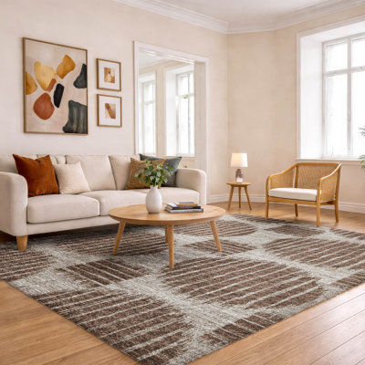 Premium Machine Washable Dream Shag ADS119 Geometric Rug