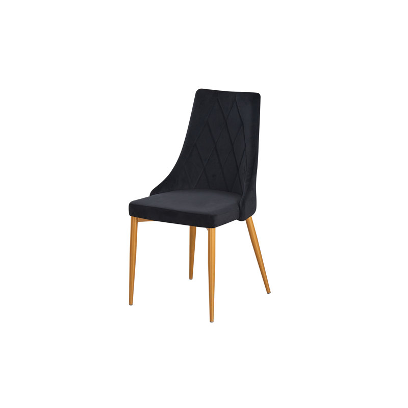Chaise d'appoint Kaysten, Velours noir