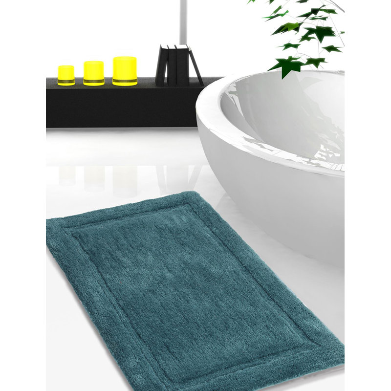 Tapis pour salle de bain Arsenij, Bleu Aqua