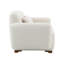 Fauteuil d'appoint Darius Beige Boucle avec 1 coussin décoratif