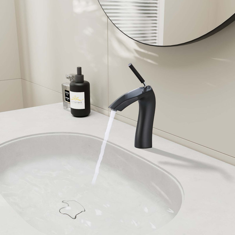 Single Handle Lavatory Basin Sink Faucet, Matte Black