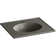 Vitreous China Rectangular Dual Mount Bathroom Sink with Overflow