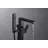 Rift Collection Single Handle Floor Mounted Roman Tub Filler Faucet with Hand Shower - Matte Black-92021219