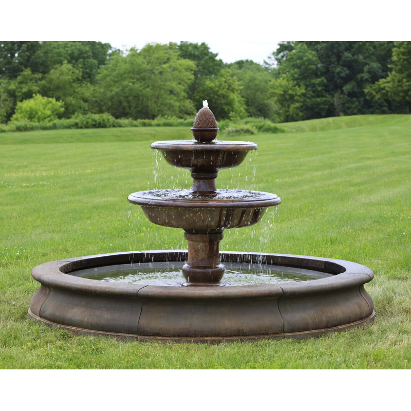 Beaufort Weather Resistant Floor Fountain, Pietra Vecchia