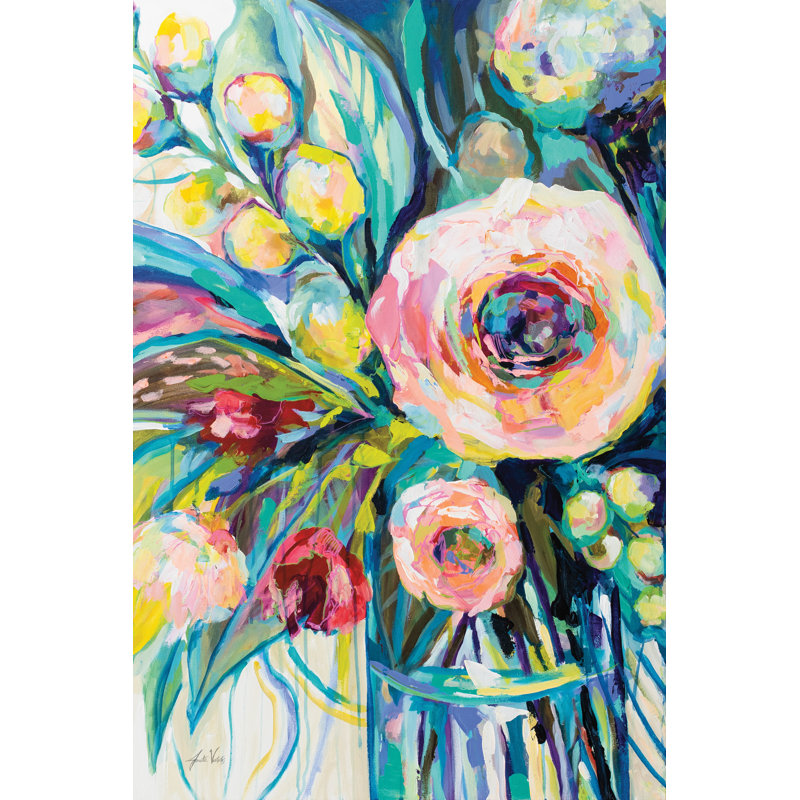 Pink Delights I by Jeanette Vertentes - Painting Print, 48cm H x 32cm W, Black Floater Framed
