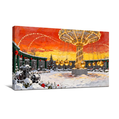 Scène de Noël avec lumières