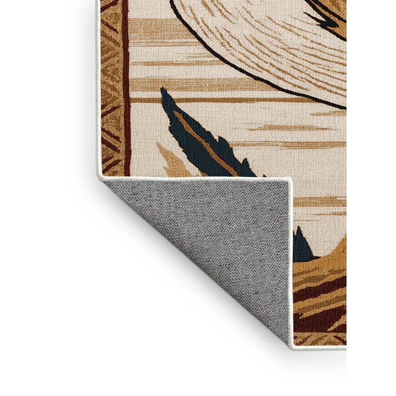  Tapis hawaïen lavable Pacific Golden Plover, Carré 8 pi