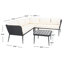 Ensemble de conversation modulaire en rotin avec coussins 4 pièces Fresnes-1455540271