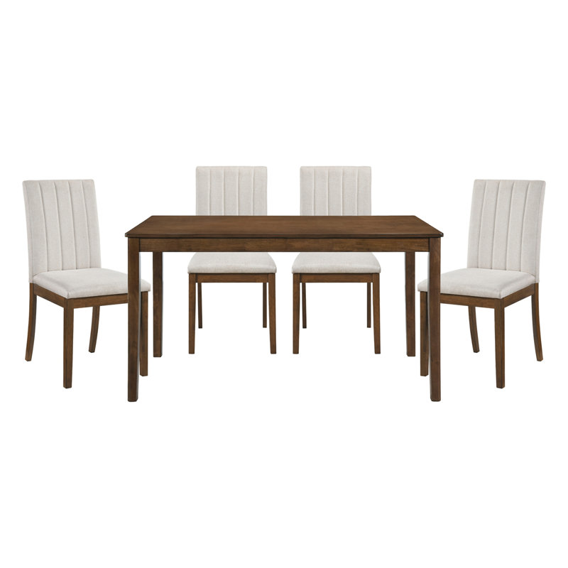 Contemporary 5pc Dining Table Set